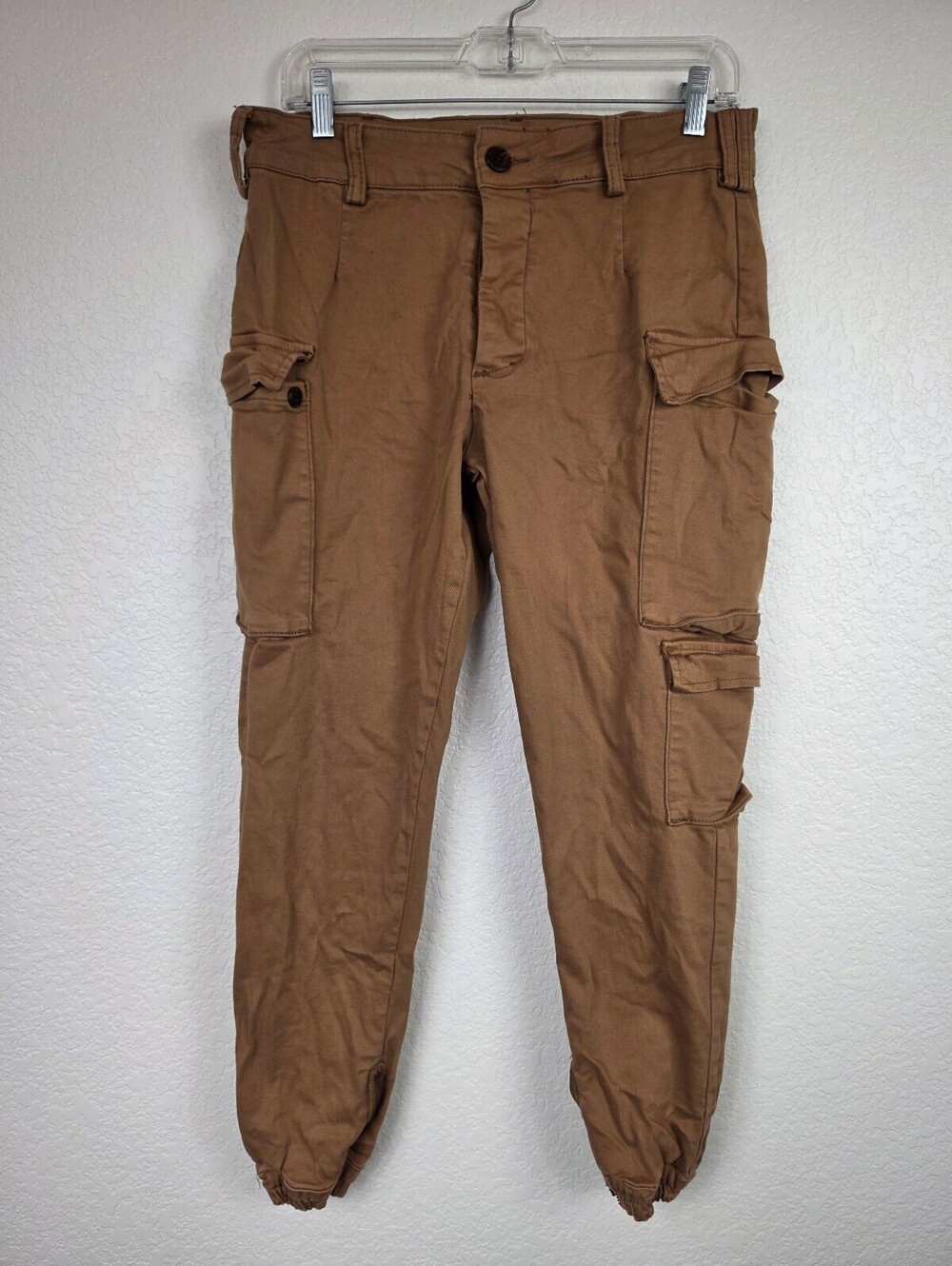 Fashion Nova Cotton Brown Cargo Jogger Pants Medium